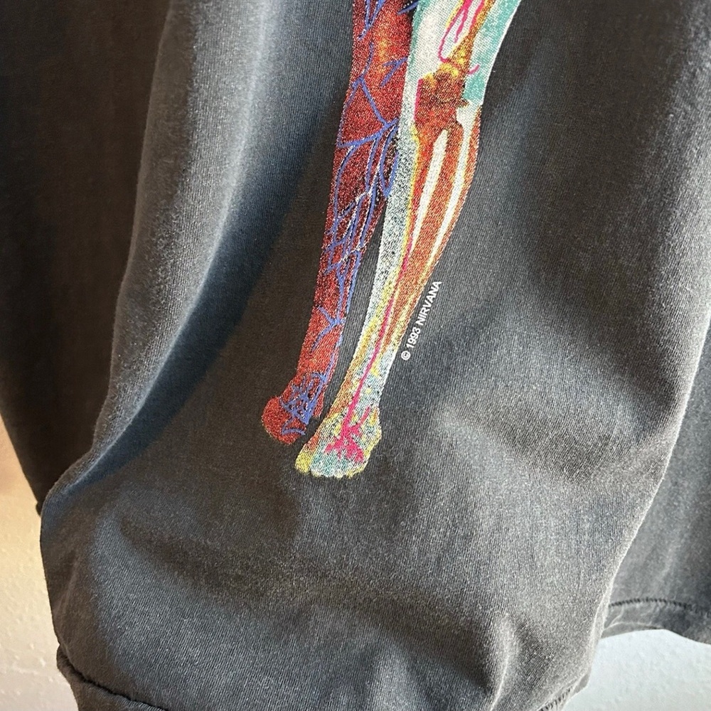Vintage 1993 Nirvana In Utero Tee XL Fader Made in USA Single Stitch - Picture 3 of 5